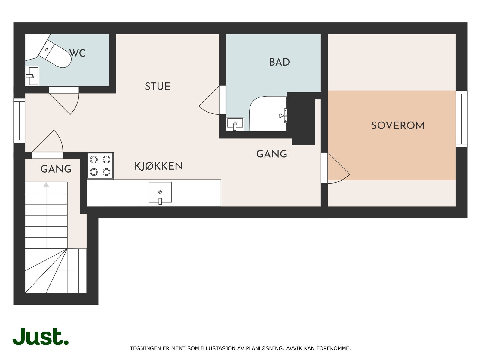 Planskisse loft. Galleribilde