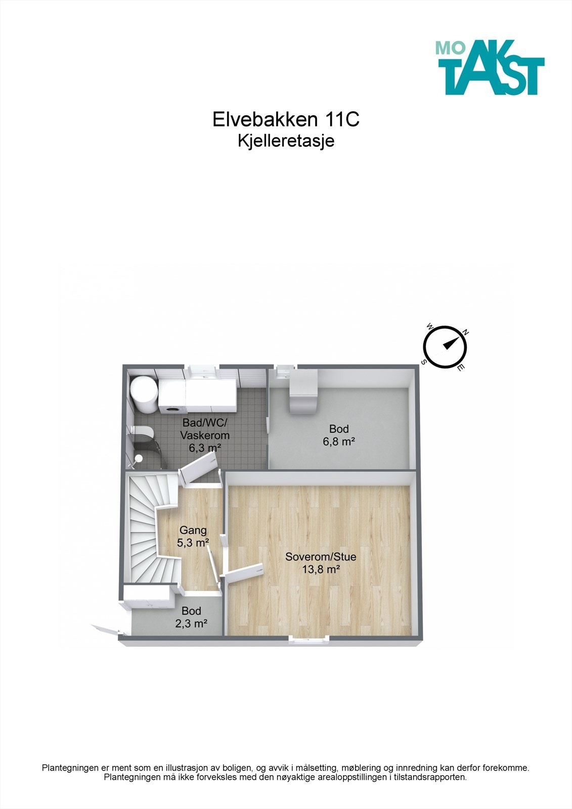 Plantegninger kjelleretasje 3D Galleribilde
