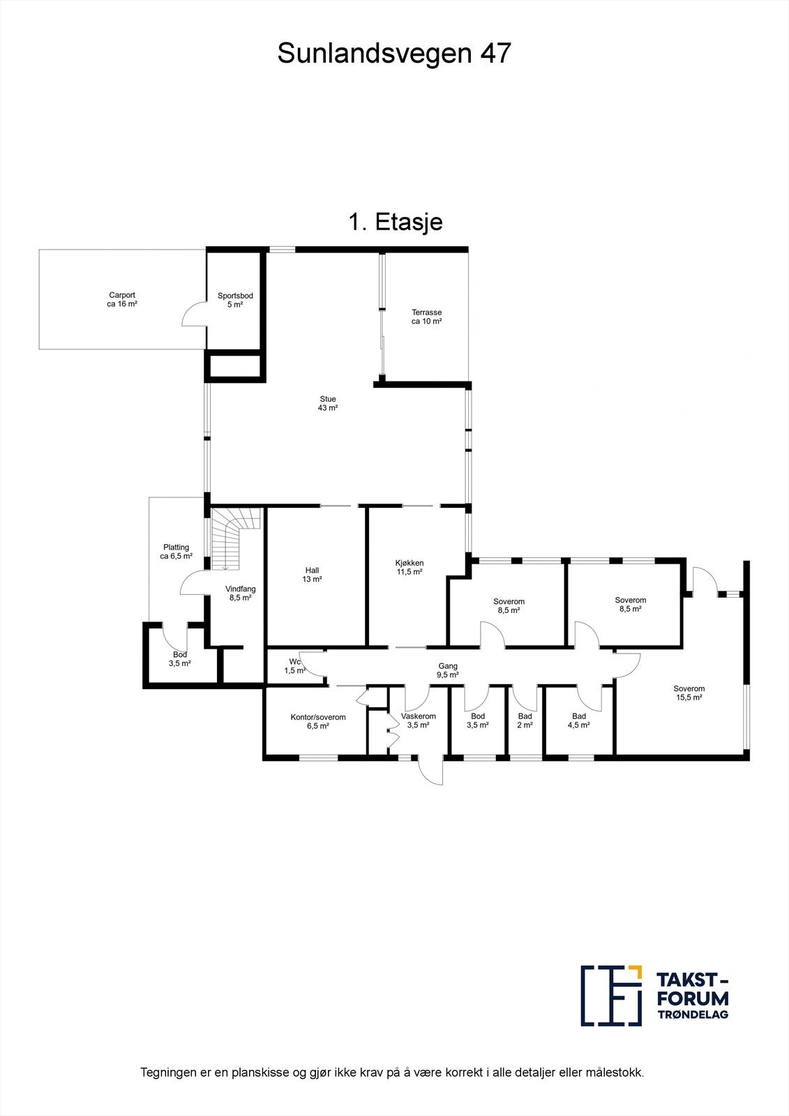 Plantegning - 1. etasje Galleribilde