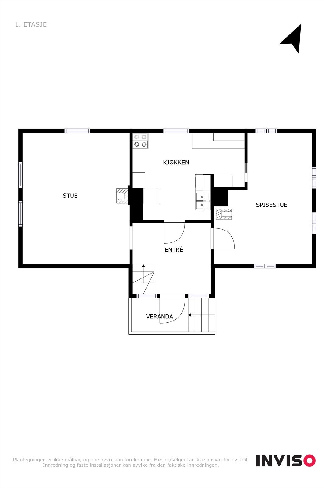 Plantegning 1. etasje Galleribilde