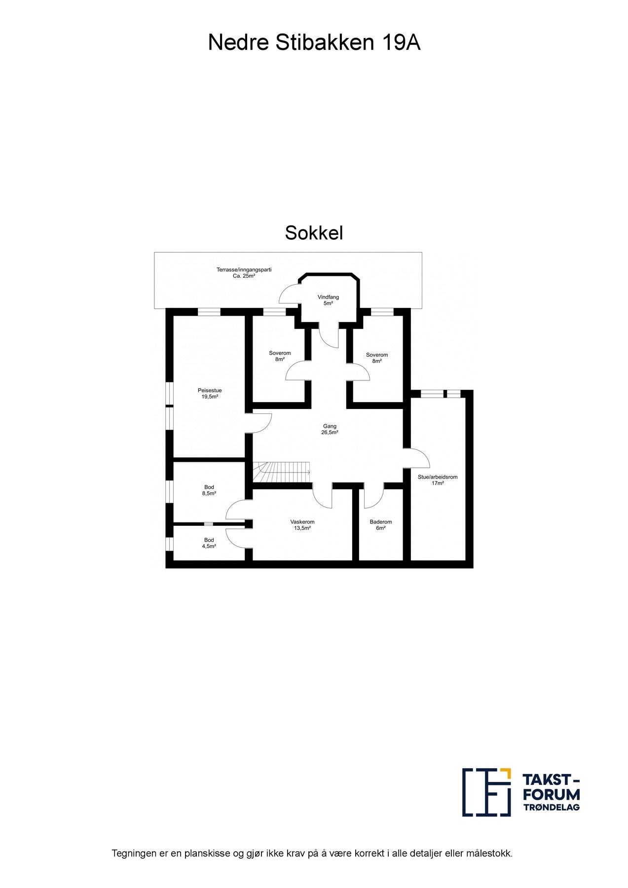 Plantegning sokkel Galleribilde