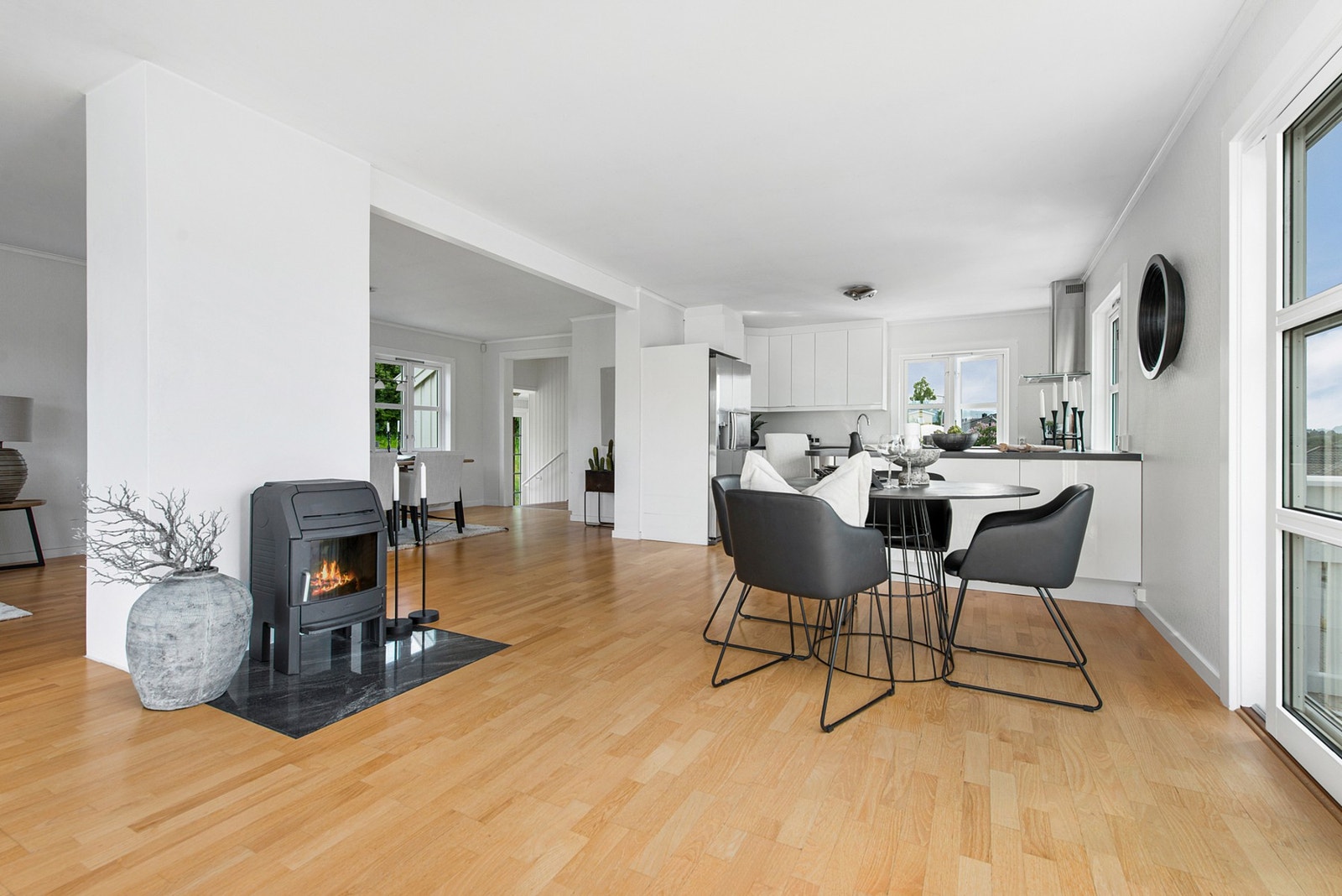 Det er også mulighet for vedfyring. Galleribilde