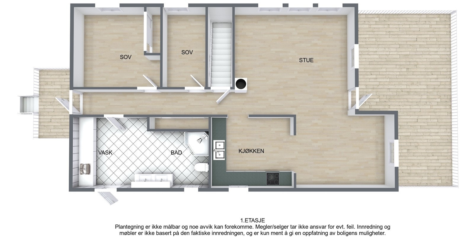 Plantegning hovedetg. Galleribilde