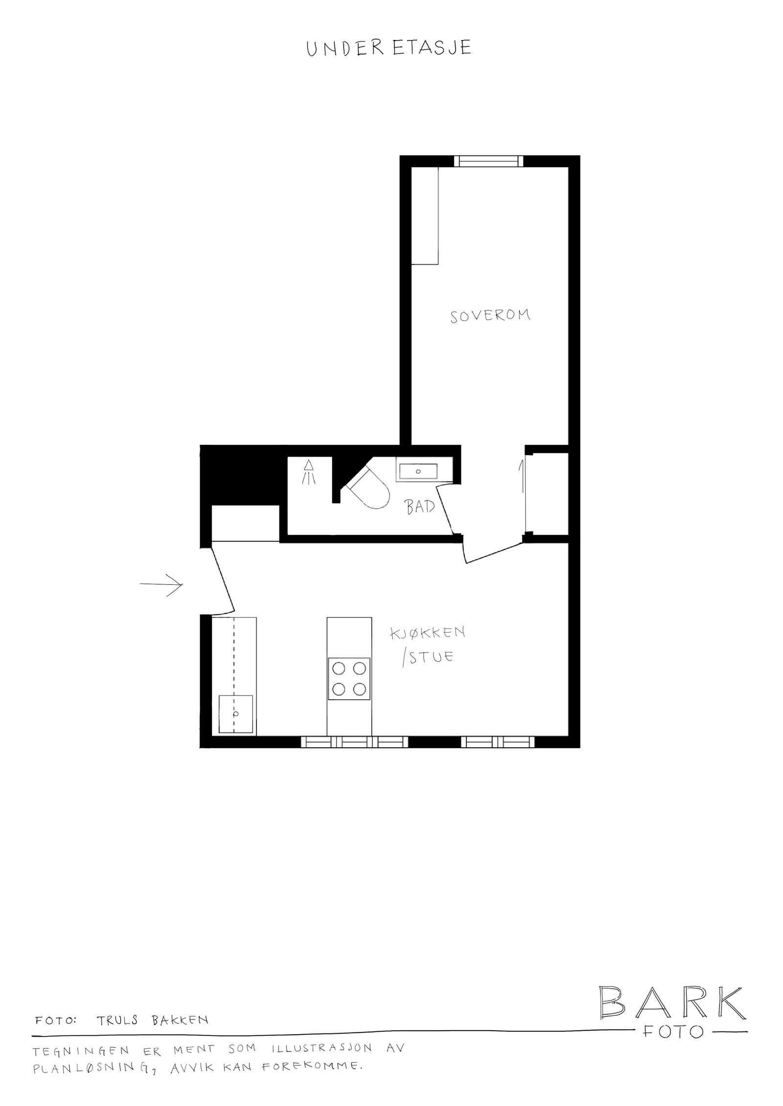 Tullins gate 6 - Planløsning utleiedel Galleribilde