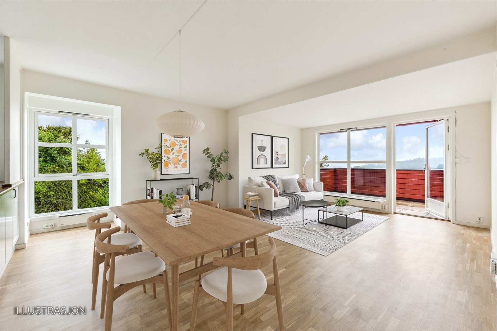 Velkommen til Grenåveien 43- Presentert av Charlotte Bårdsen i DNB Eiendom! (Dette er kun en illustrasjon på hvordan møbleringen kan se ut) Galleribilde