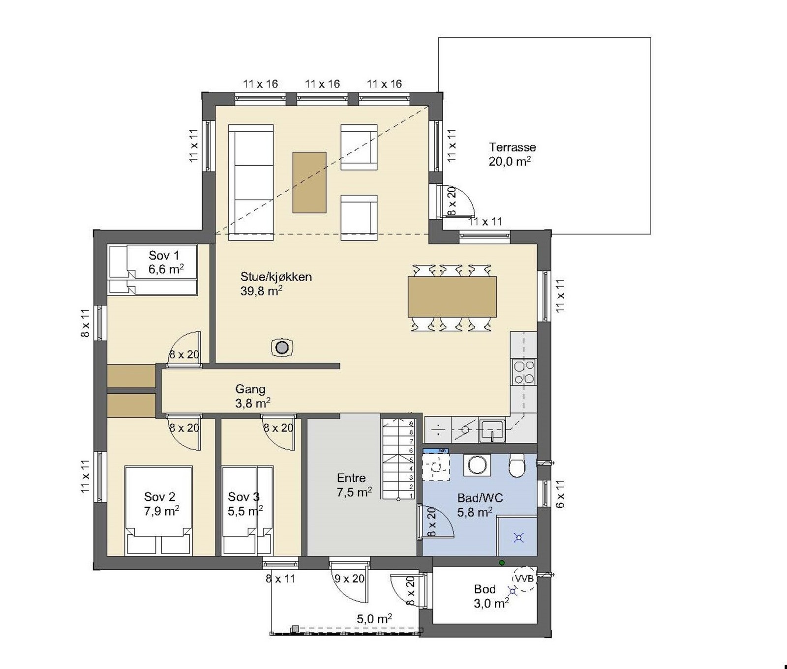 Plantegning Rondablikk 85 hovedplan Galleribilde