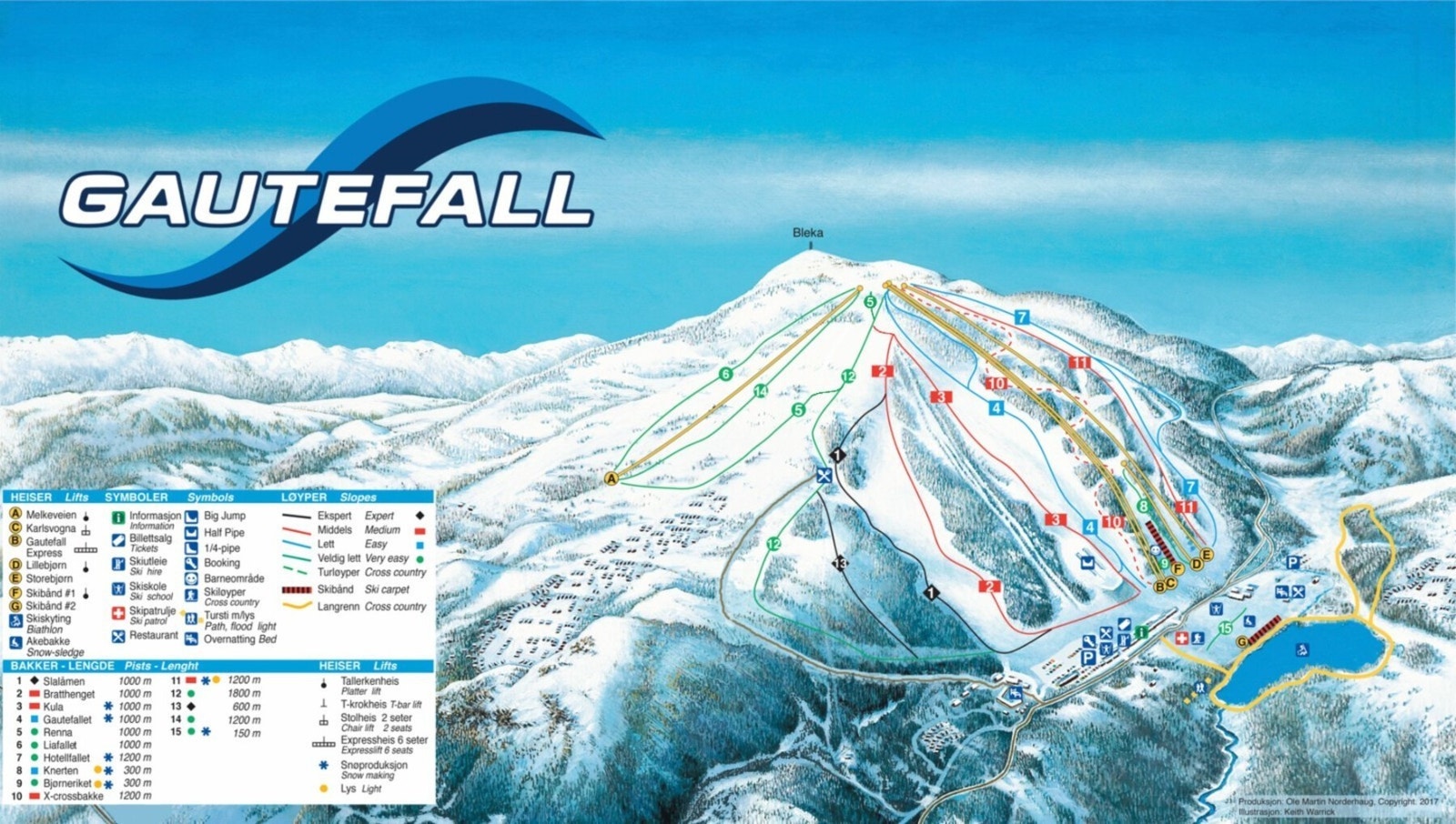 Gautefall Skisenter ligger kun ca 5 min unna med bil Galleribilde