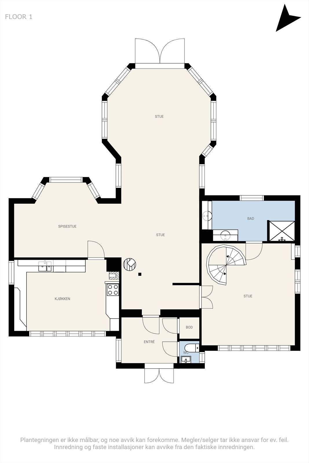 Plantegning 1.etasje. Galleribilde