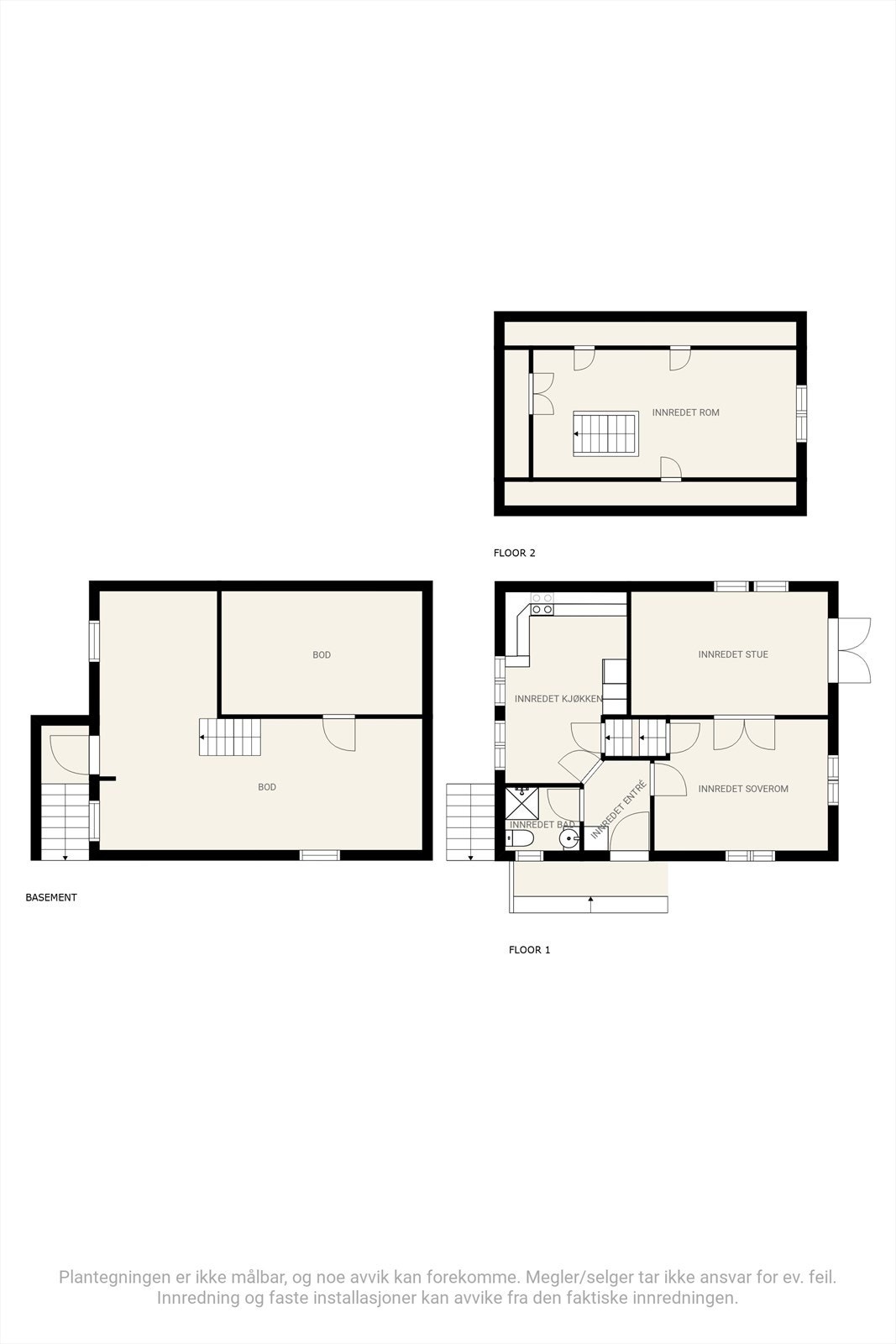 Plantegning anneks (ikke omsøkt/godkjent) Galleribilde