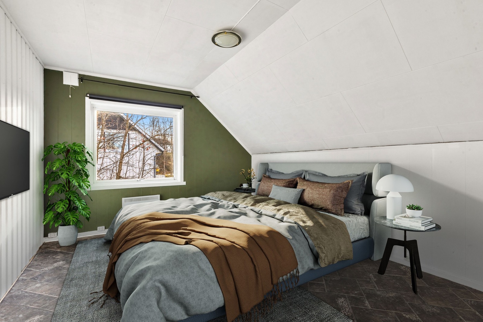 Soverom I - rommet er digitalt møblert Galleribilde