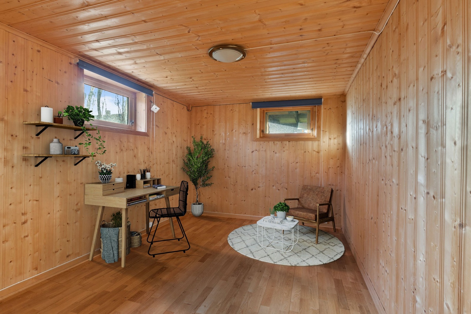 Innredet rom kjeller - rommet er digitalt møblert Galleribilde