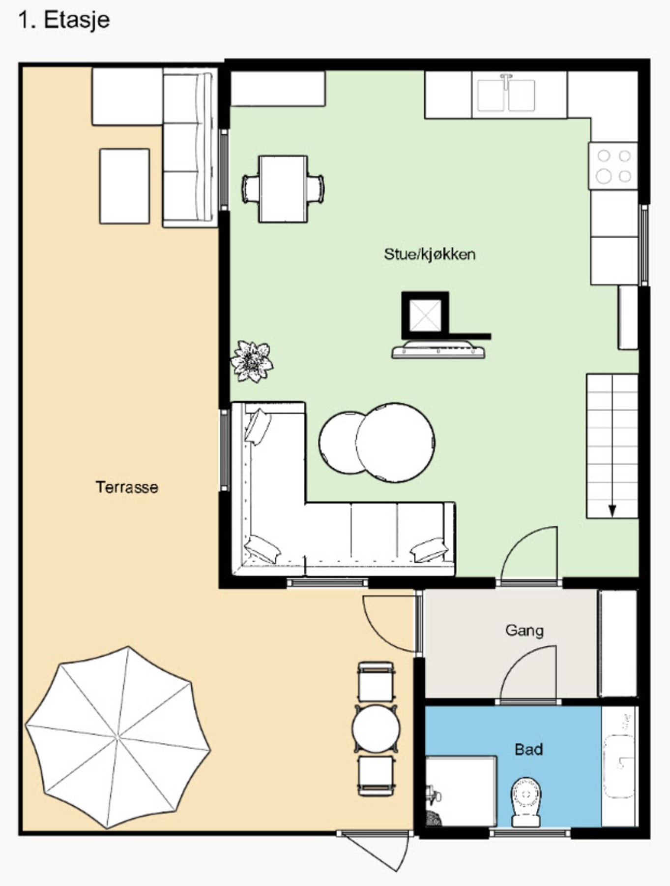 Plan 1.etasje Galleribilde