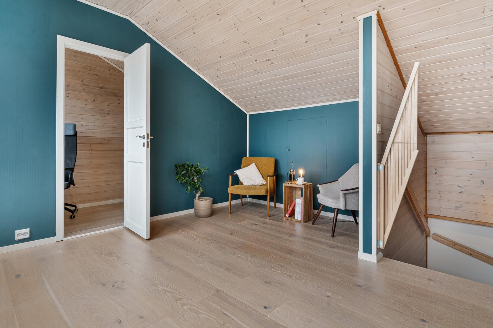 Loftstue med mange bruksmuligheter.