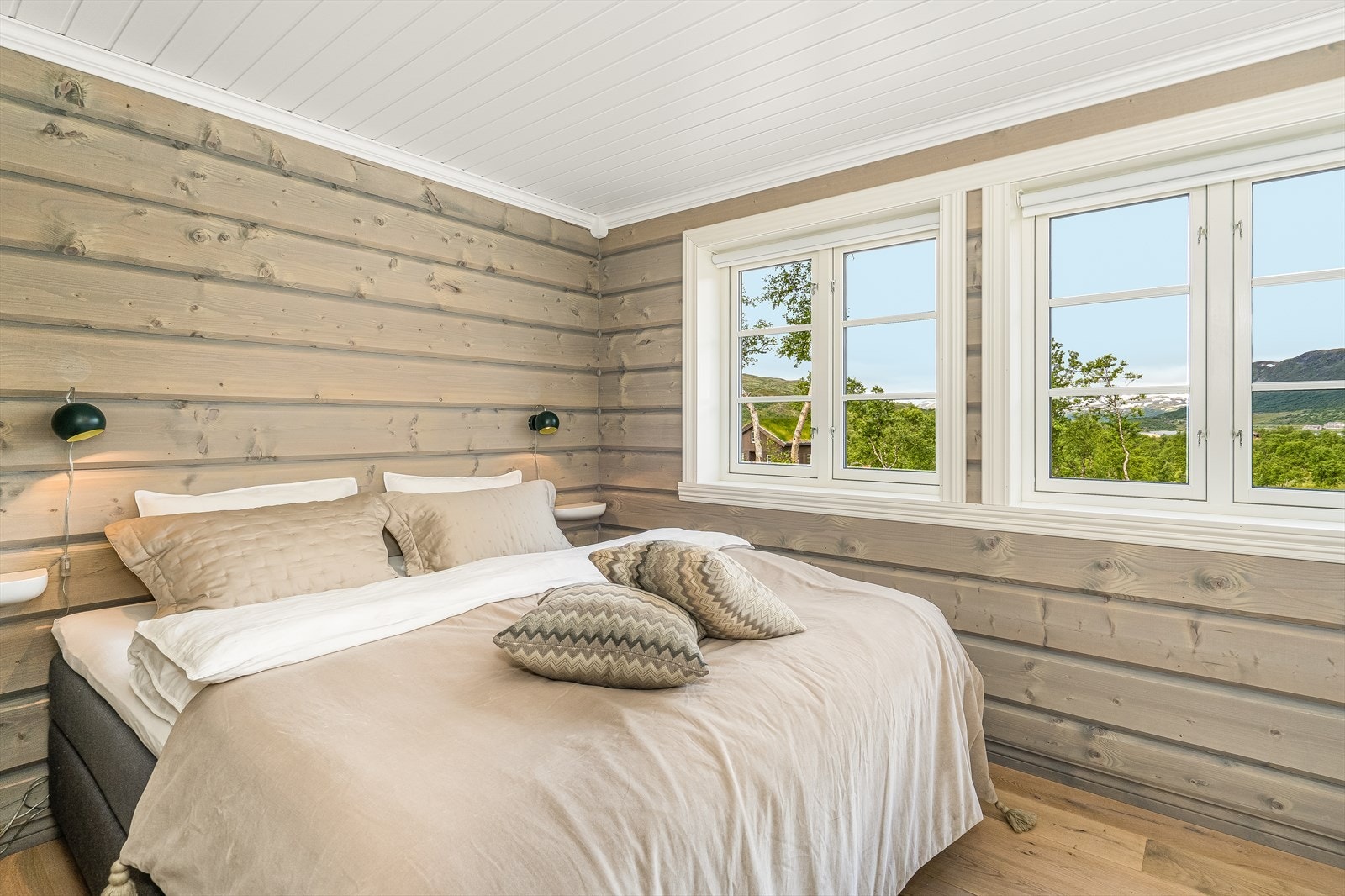 Soverommene kan innredes med seng, nattbord og annen ønsket innredning. Galleribilde