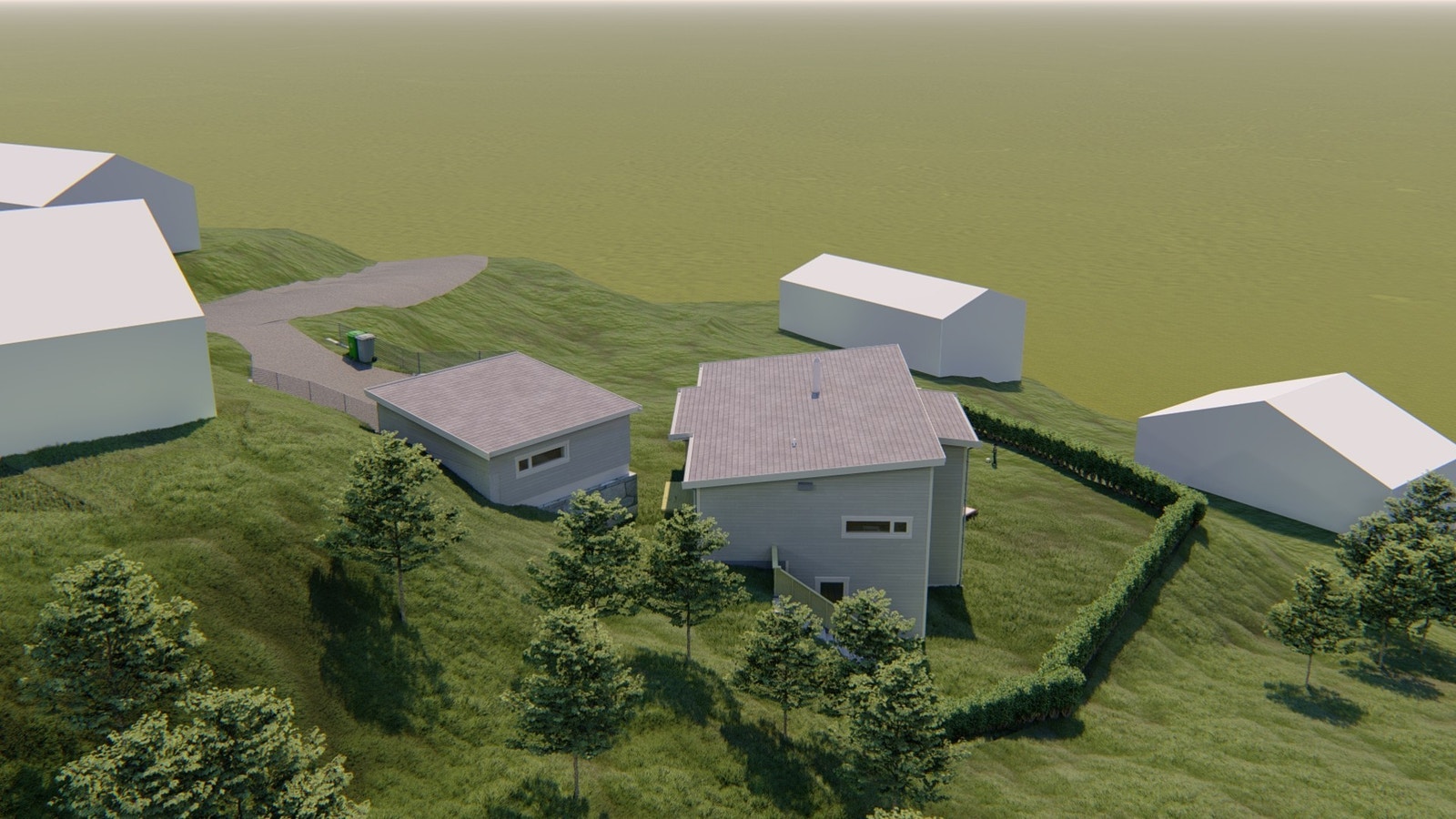 Illustrasjon plassering av Aurora, ABC Hus i tomt Galleribilde