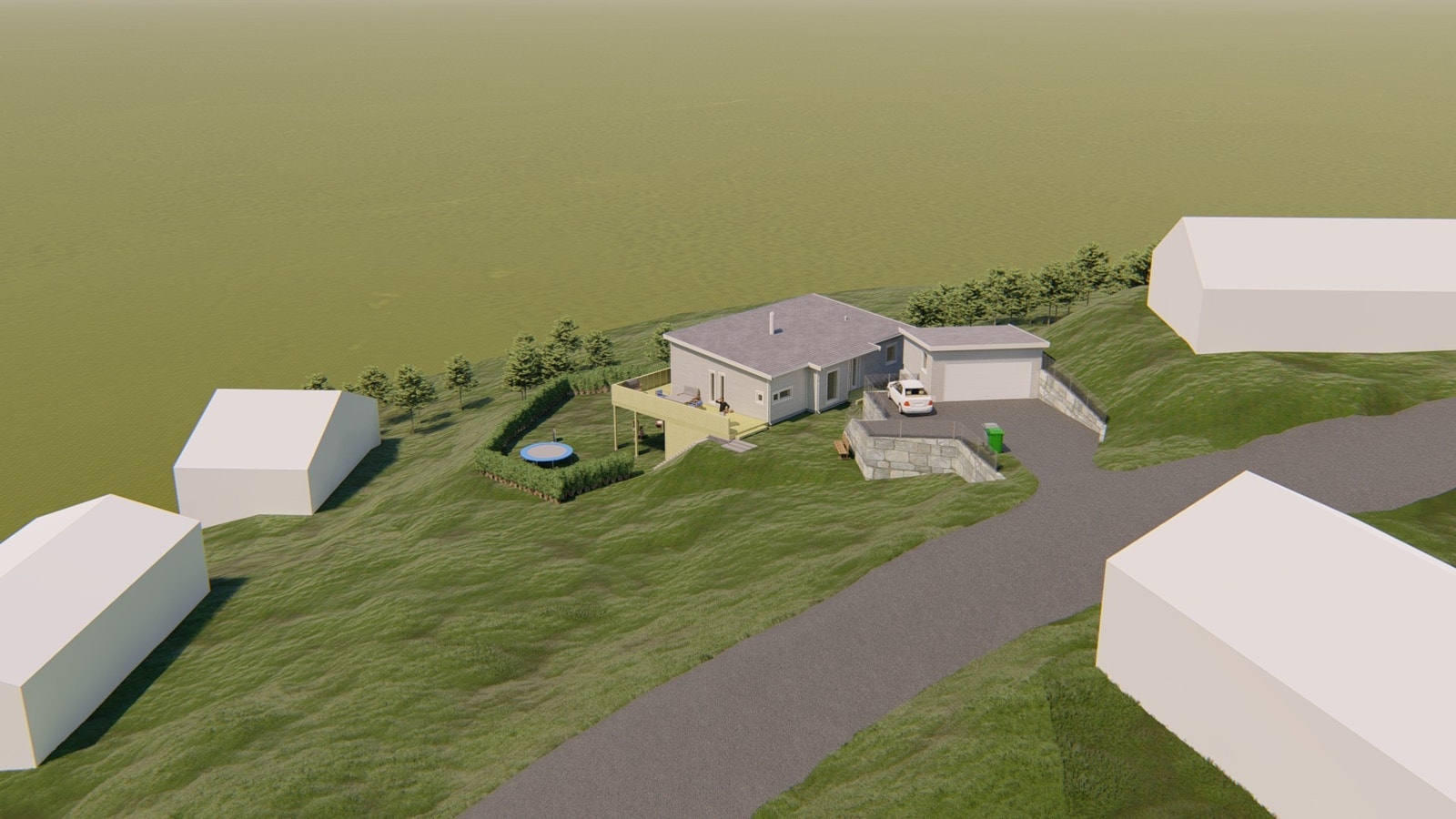 Illustrasjon plassering av Aurora, ABC Hus i tomt Galleribilde