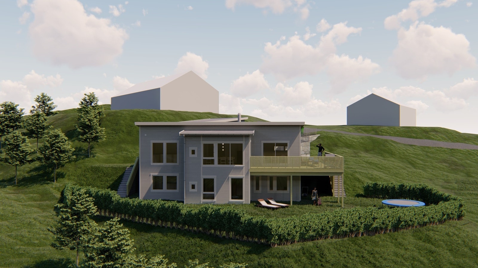 Illustrasjon plassering av Aurora, ABC Hus i tomt Galleribilde