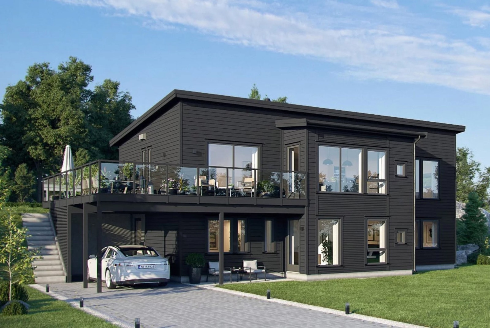 ABC Hus har foreslått husmodellen Aurora til tomta Galleribilde