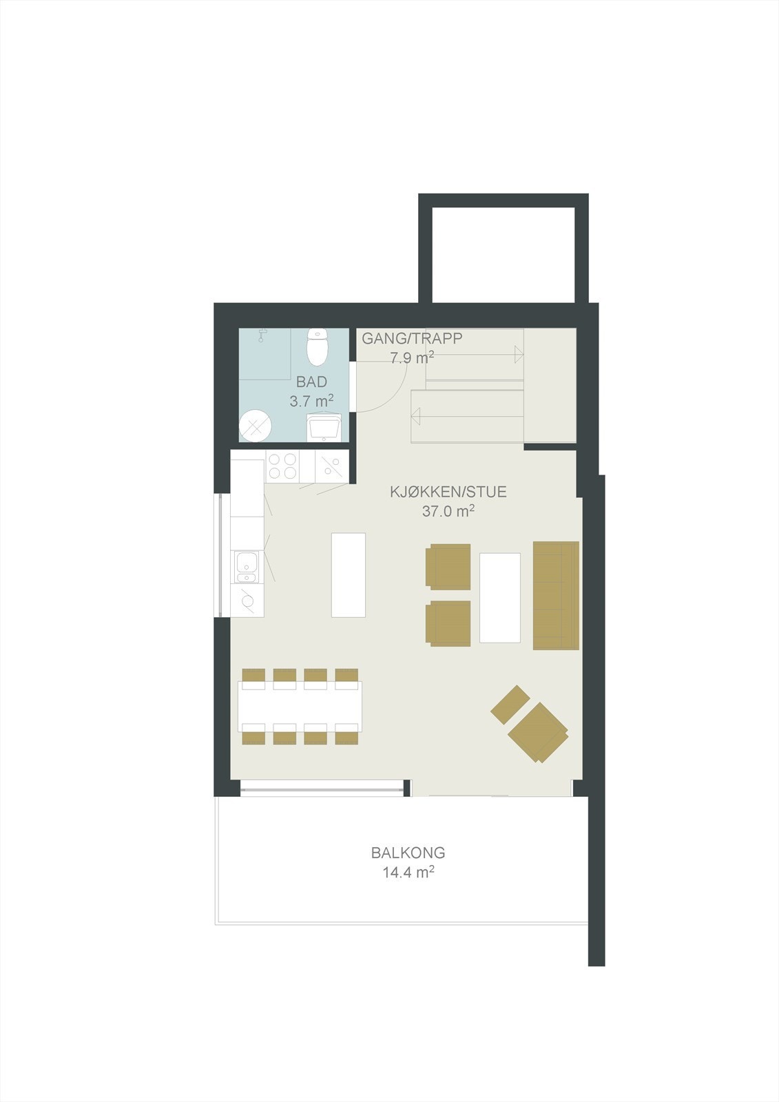 Planskisse av 1. etg. Galleribilde