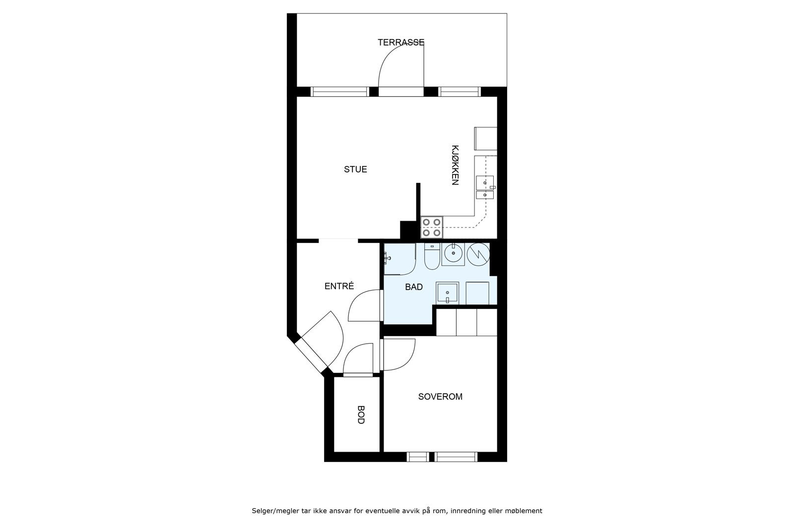 Plantegning av leiligheten Galleribilde