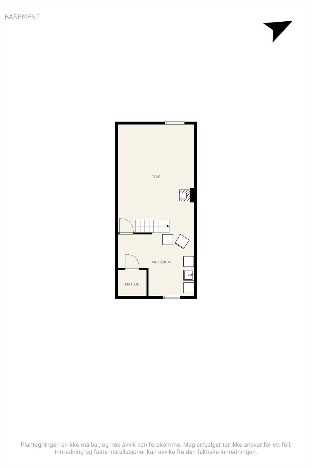Plantegning u. etg. Galleribilde