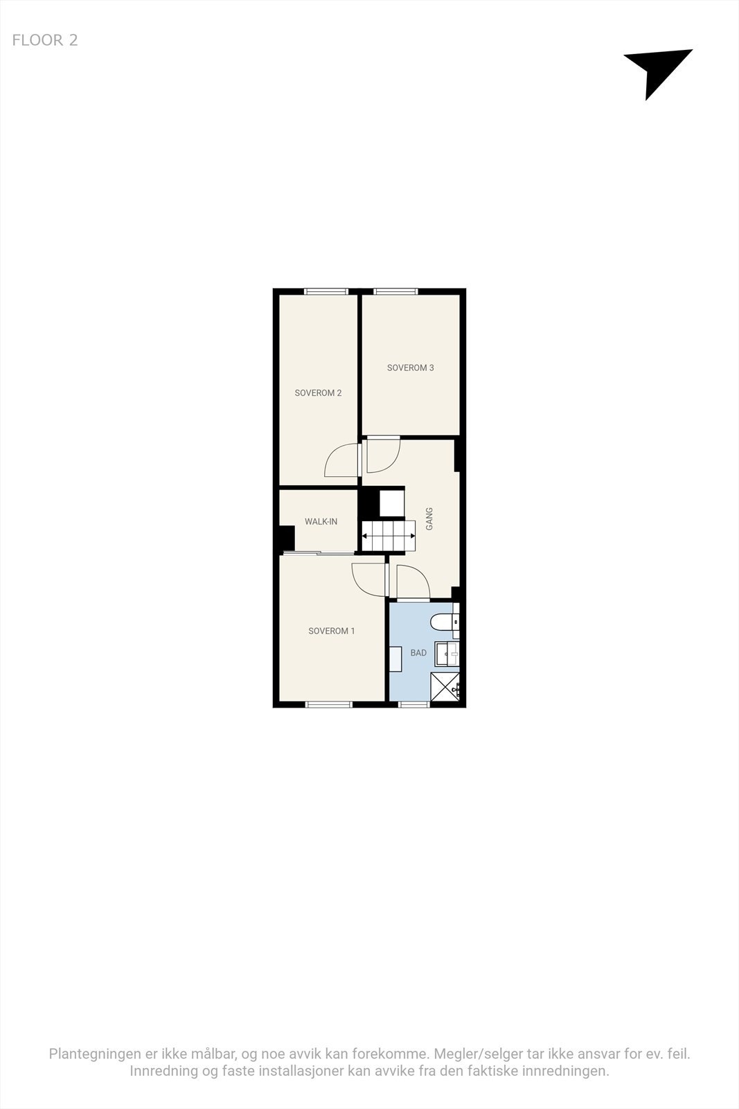 Plantegning 2 etg. Galleribilde