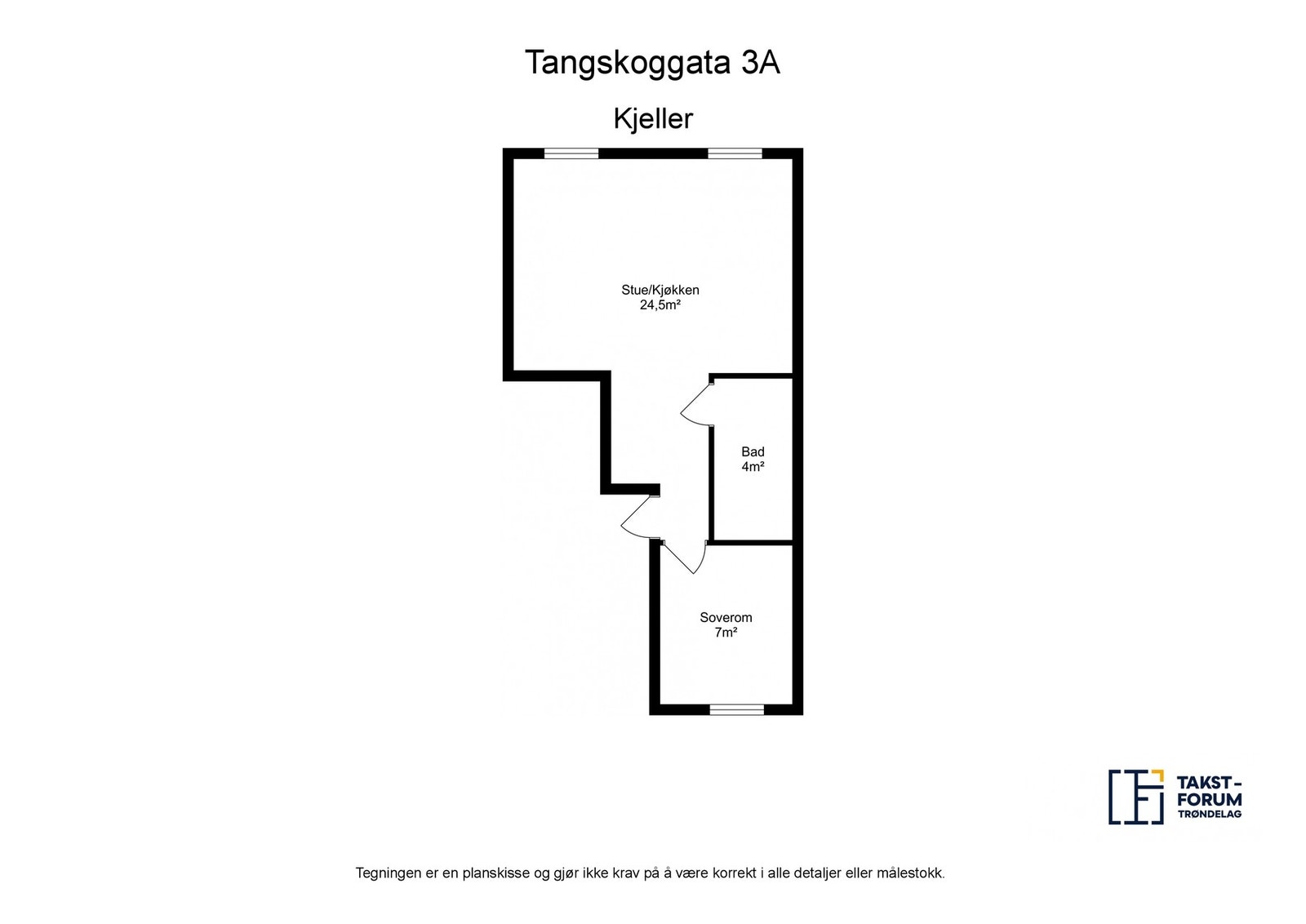 Planskisse kjeller Galleribilde