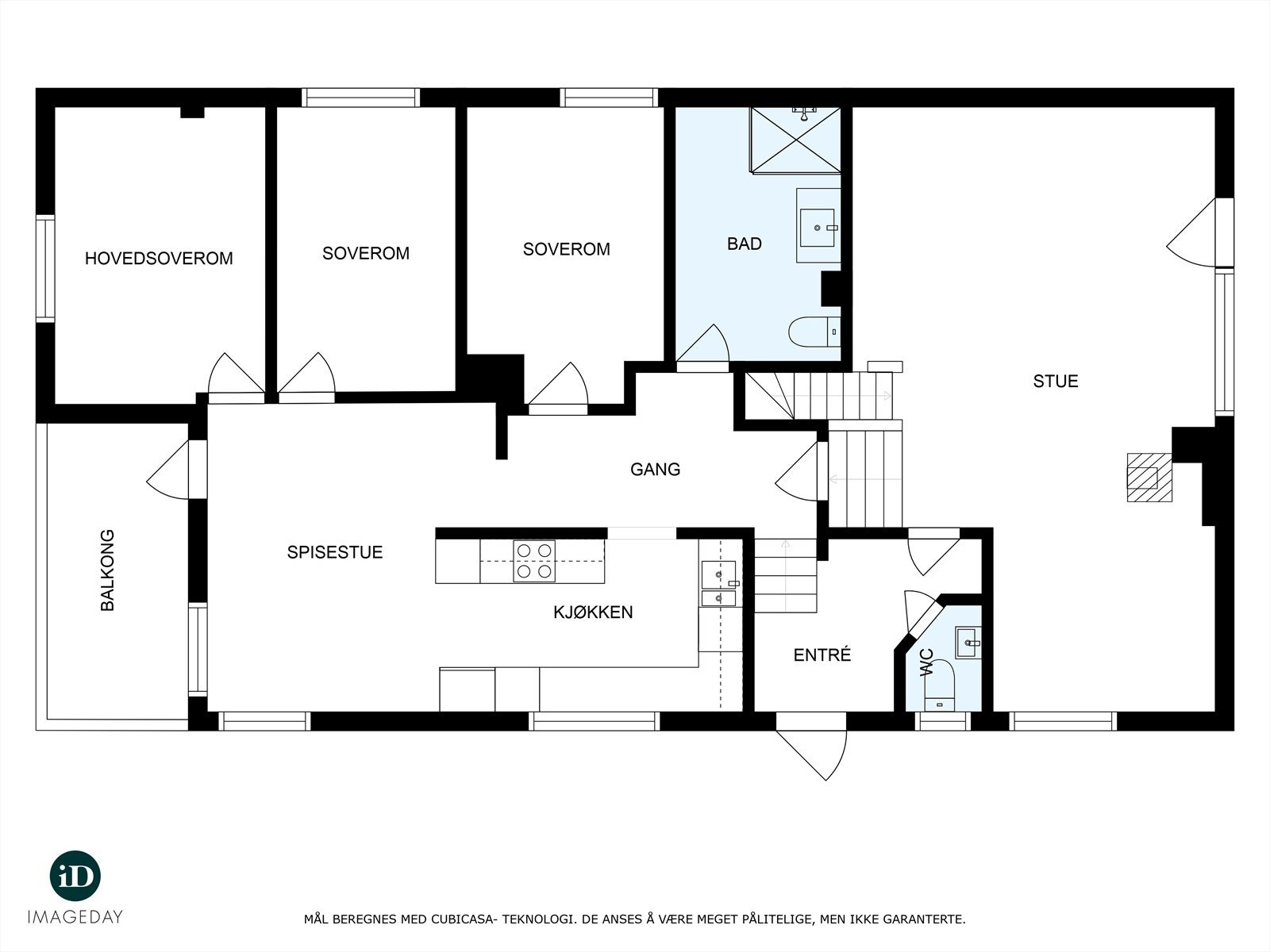 Plantegning 1.etg - Praktisk planløsning Galleribilde