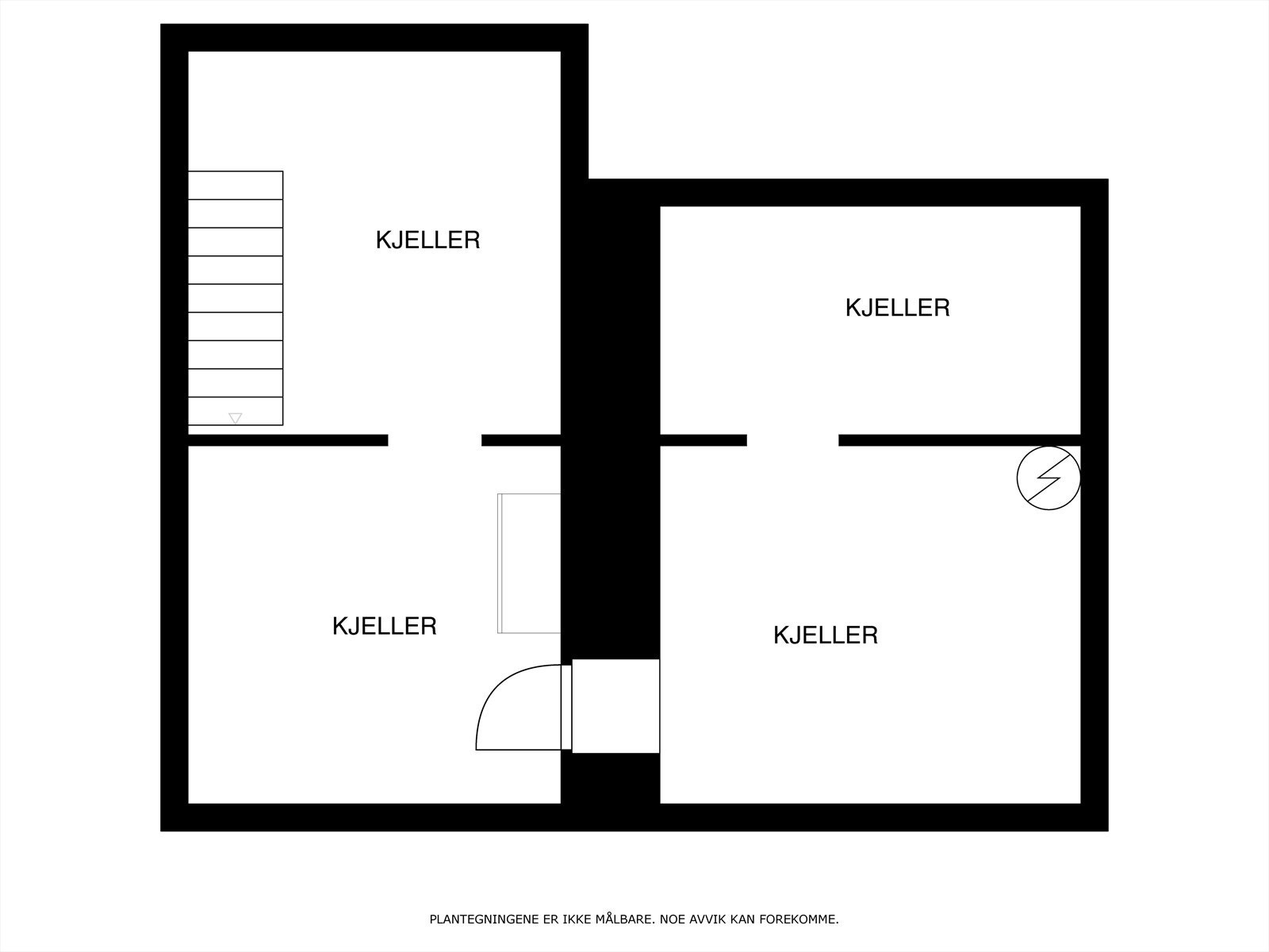 Plantegning kjeller. Galleribilde