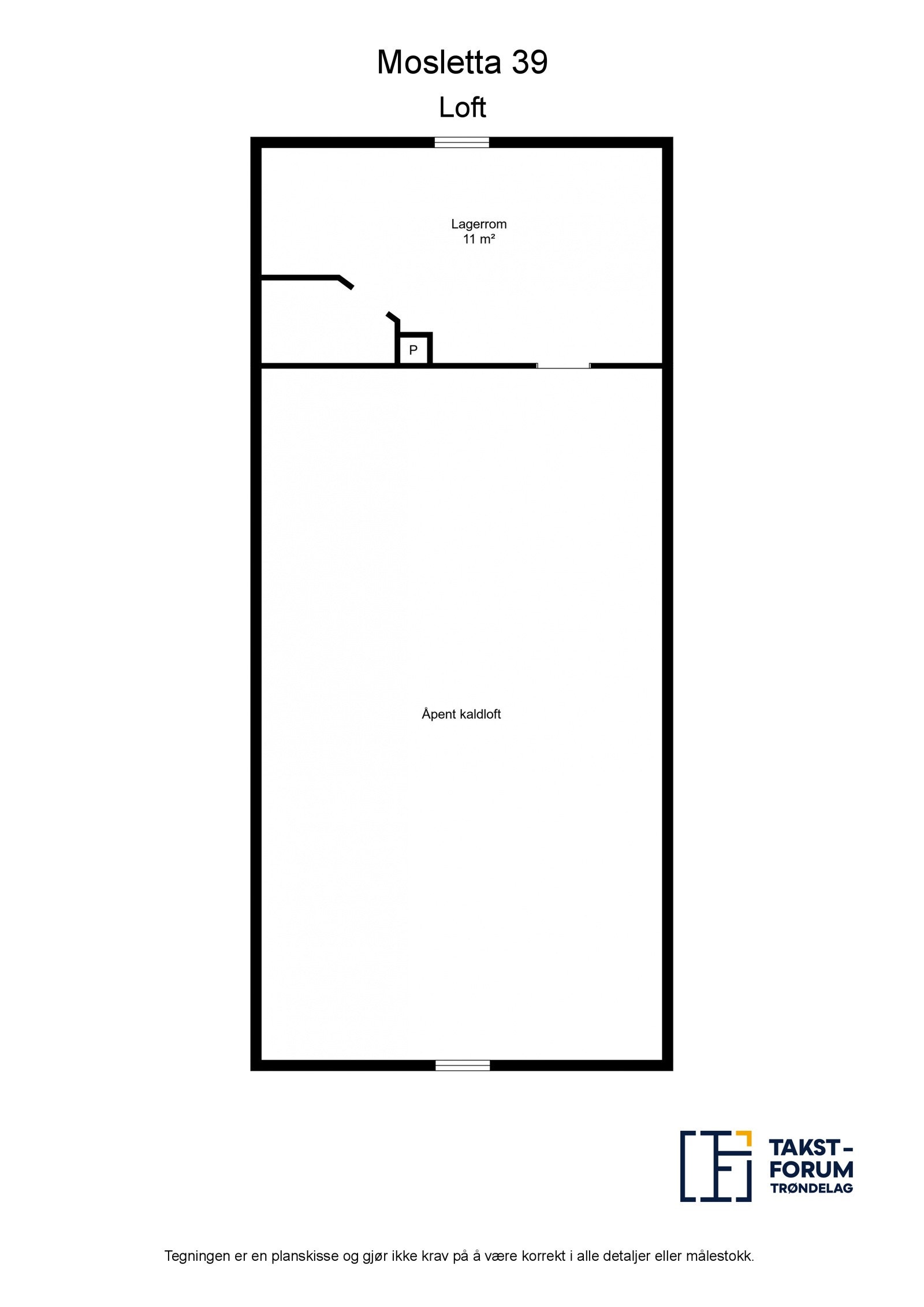 Plantegning loft Galleribilde