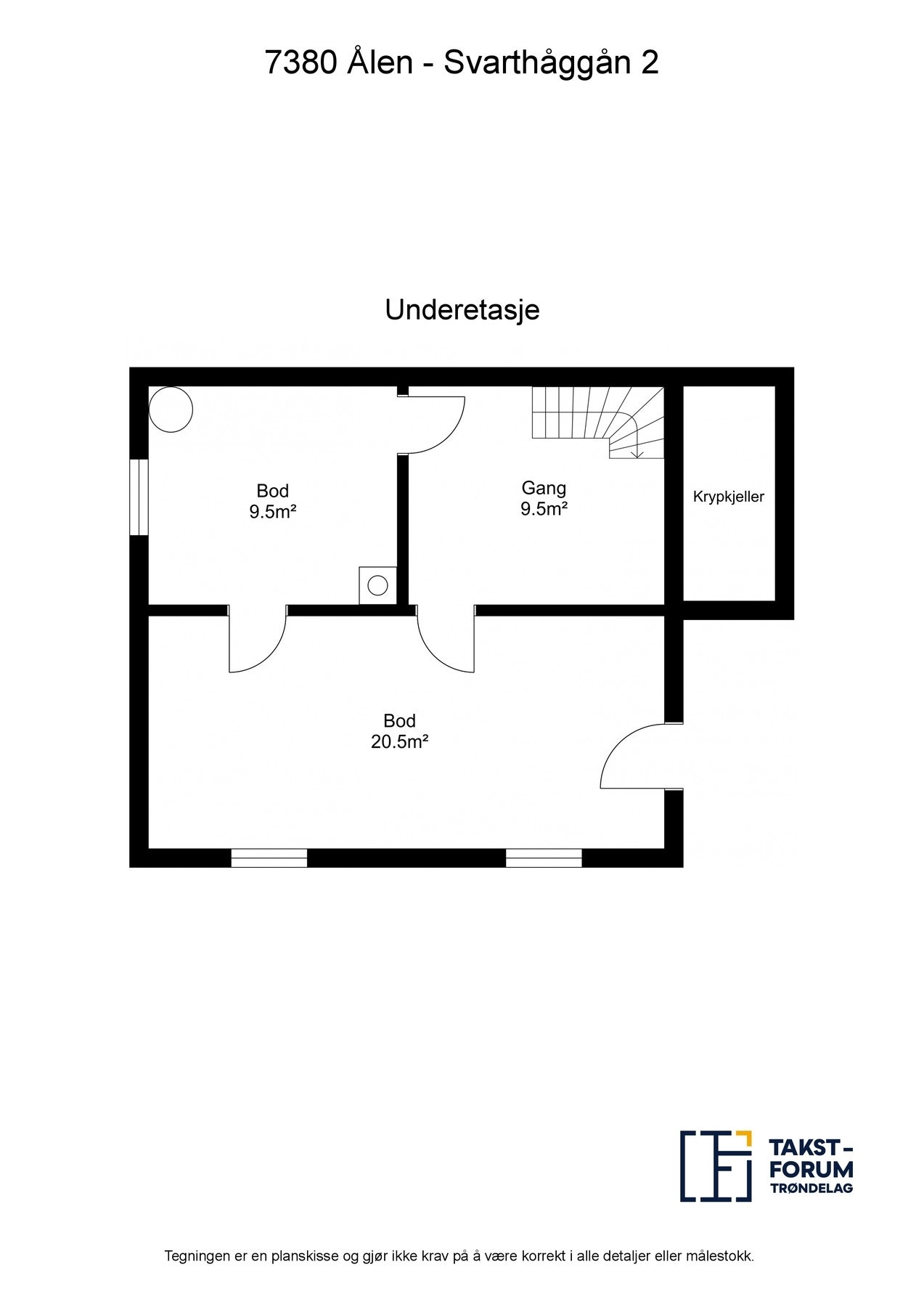 Planskisse underetasje. Galleribilde