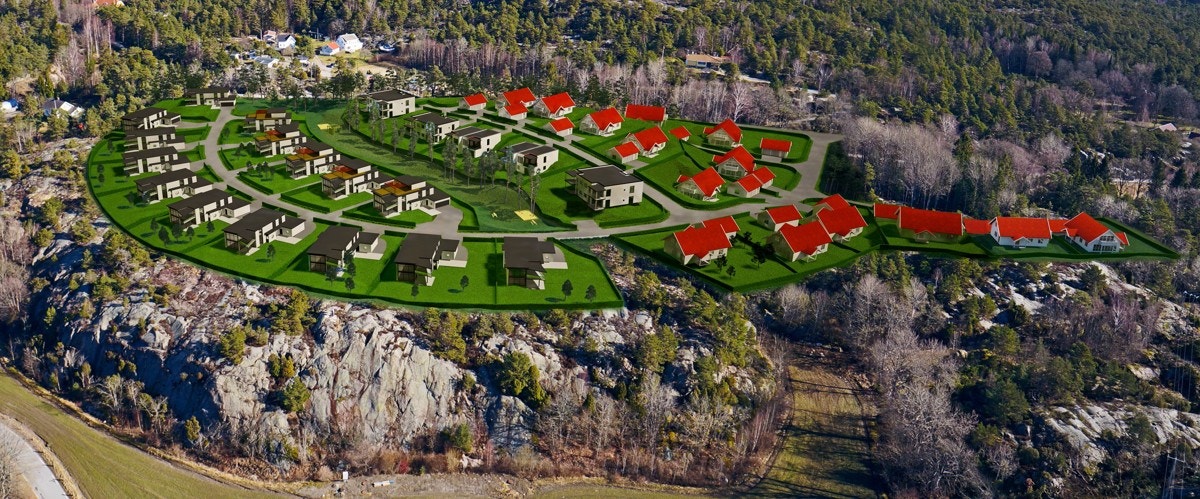 Reguleringsplan legger opp til en variert og spennende bebyggelse - Illustrasjonsmodell Galleribilde