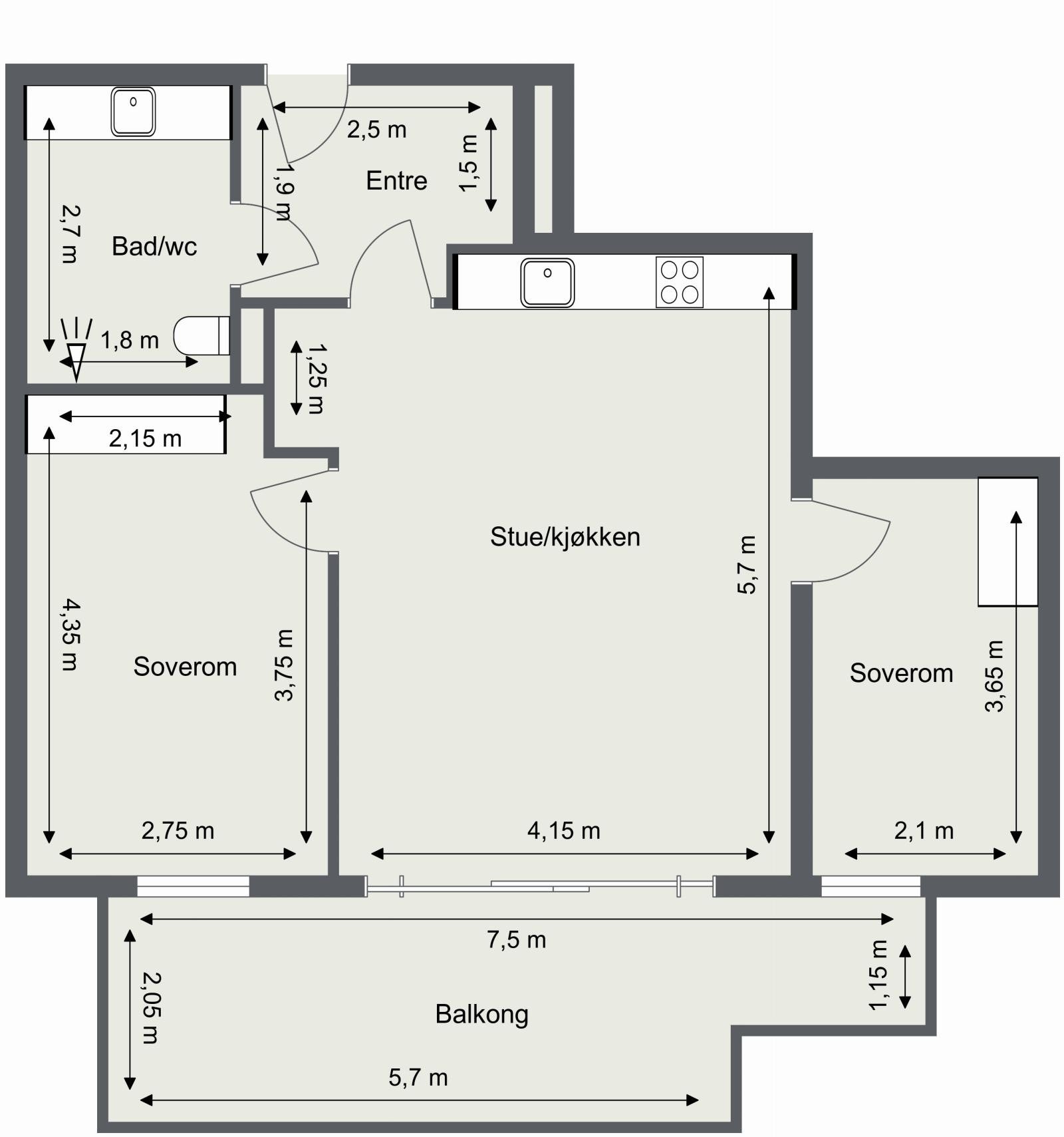 Plantegning Galleribilde