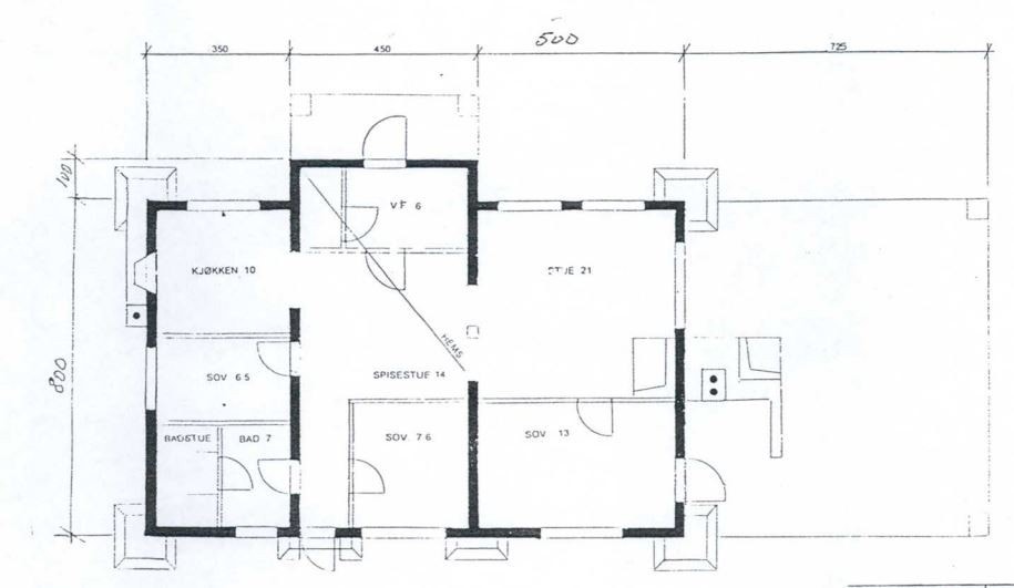 Tegning og tiltenkt plan for Dyrtjønnfeltet 62. Galleribilde