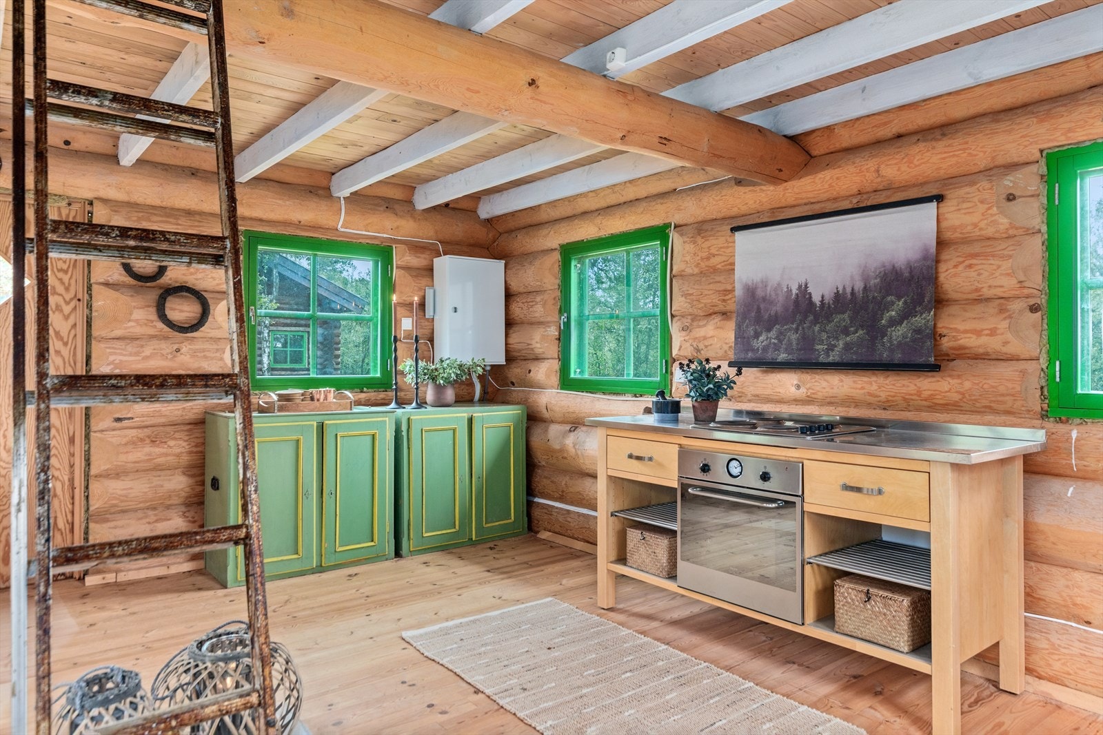 Dyrtjønnfeltet 60 er på 30 kvm. og var tiltenkt som "anneks" og inneholder stue / kjøkken i et stort rom. Galleribilde