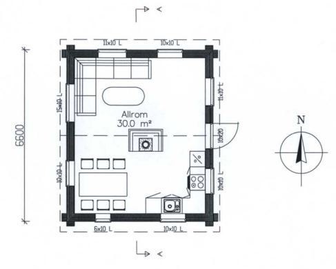 Tegning og tiltenkt plan for Dyrtjønnfeltet 60, Galleribilde