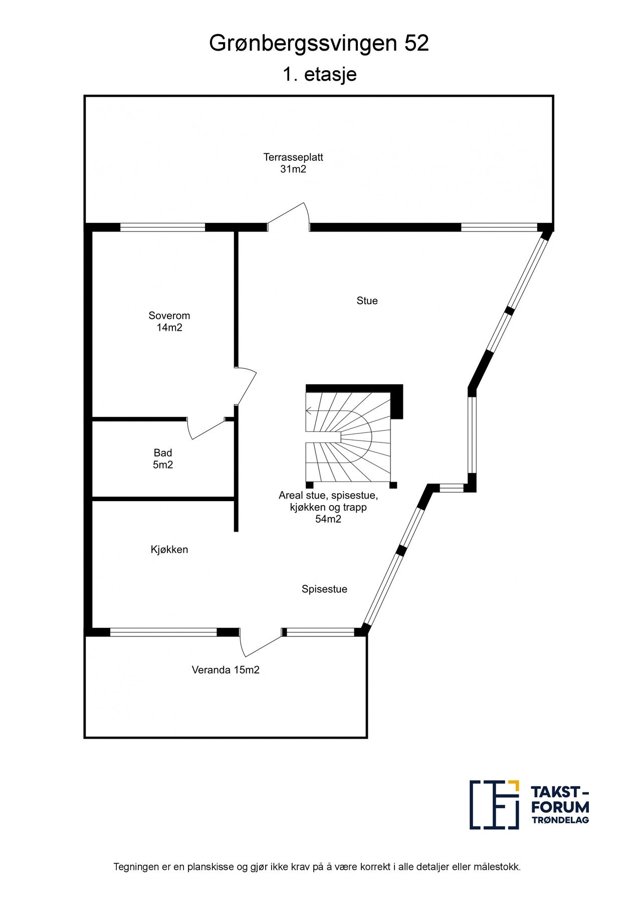 Plantegning 1.etasje Galleribilde