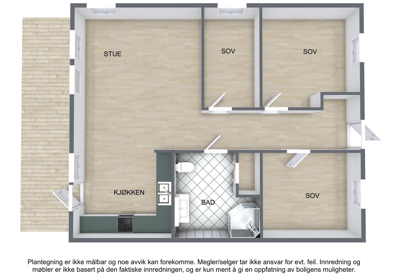 Plantegning 1. etg. Galleribilde