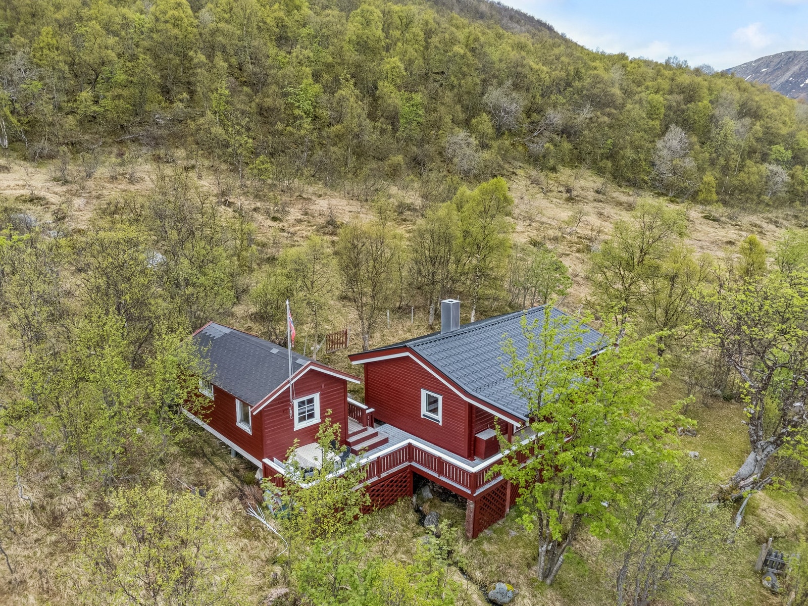 Her er hytta med annekset Galleribilde