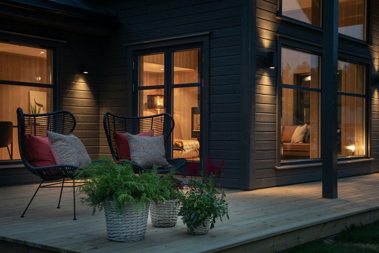 Lune gode uteplasser.
Foto fra visningshytte på Hellerudsletta. Galleribilde