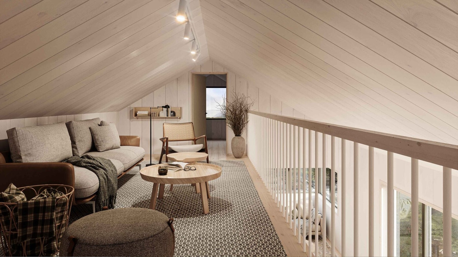 Ett av hemsrommene er åpent ned mot kjøkken/stue. Illustrasjonsbilde. Galleribilde