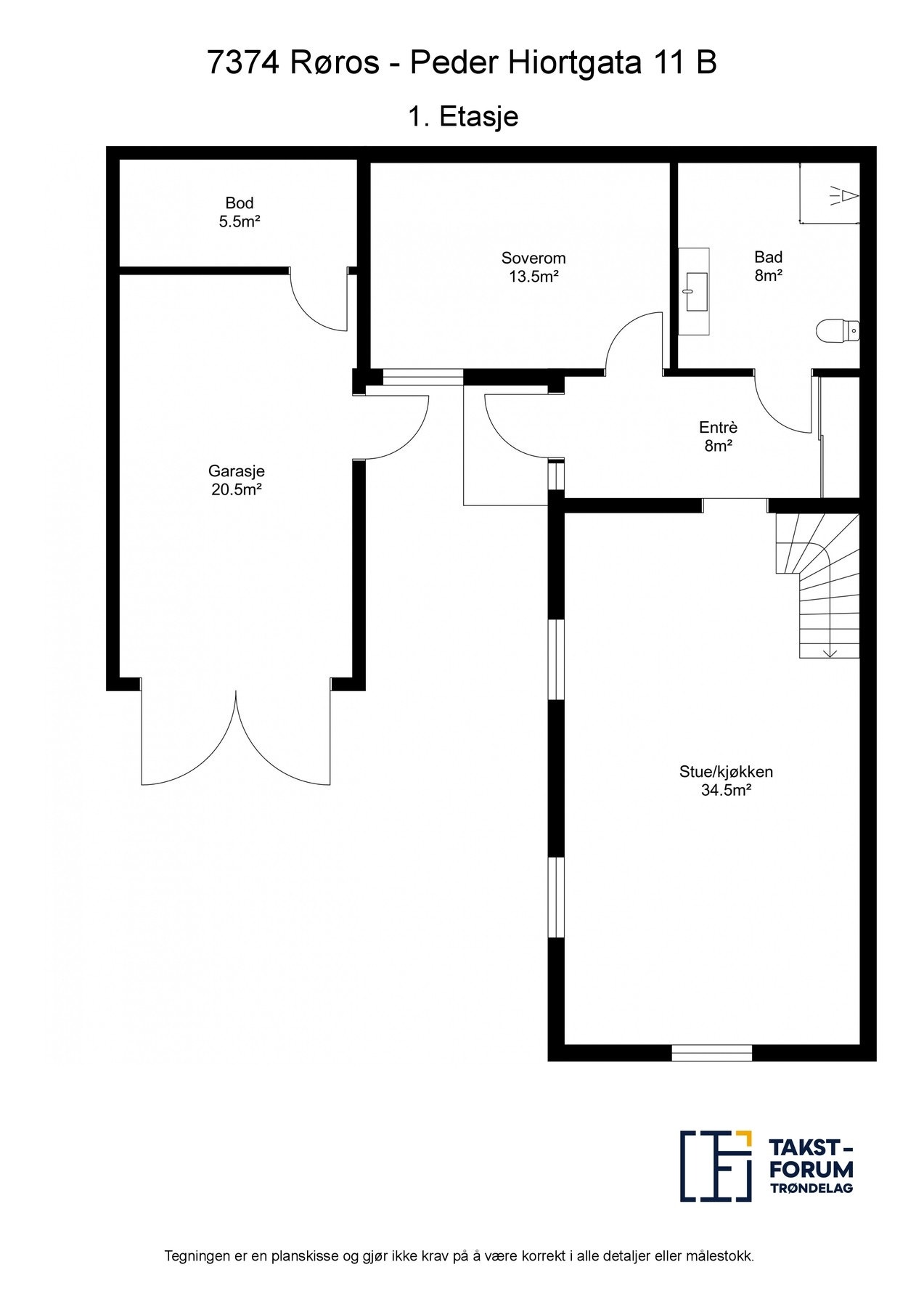 Planskisse 1.etg. Galleribilde