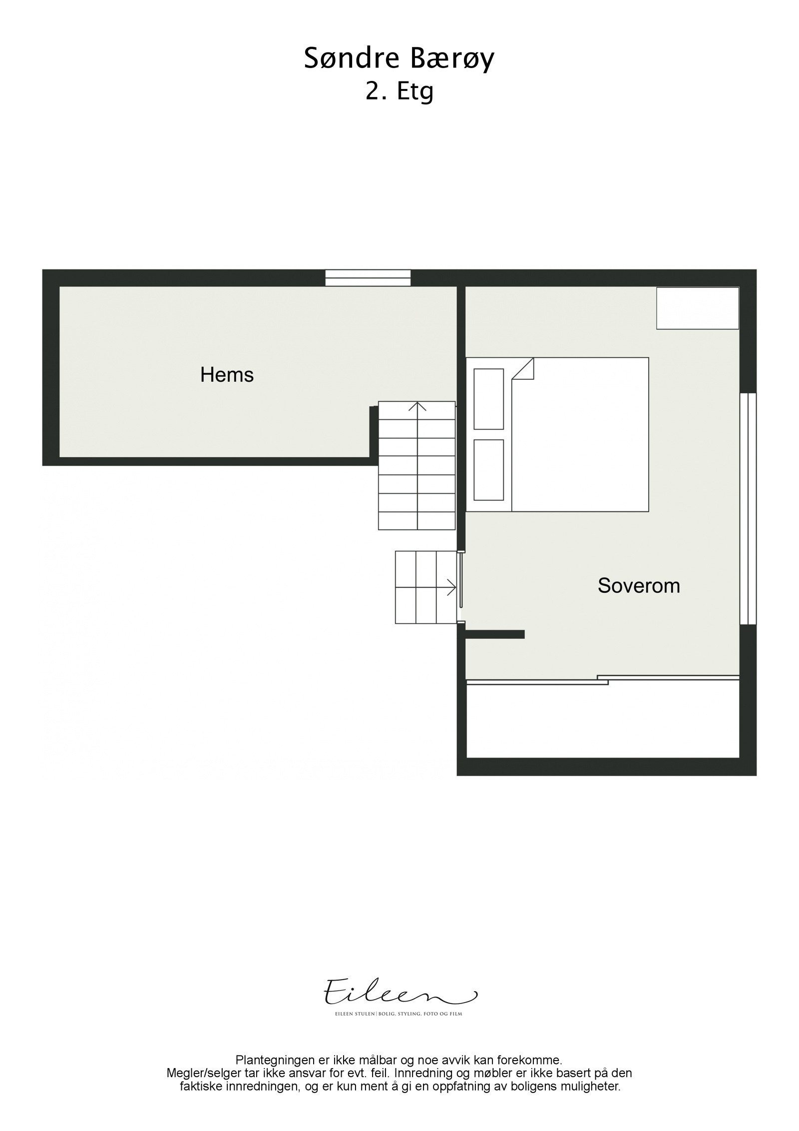 Plantegning hytte 2 andre etasje Galleribilde