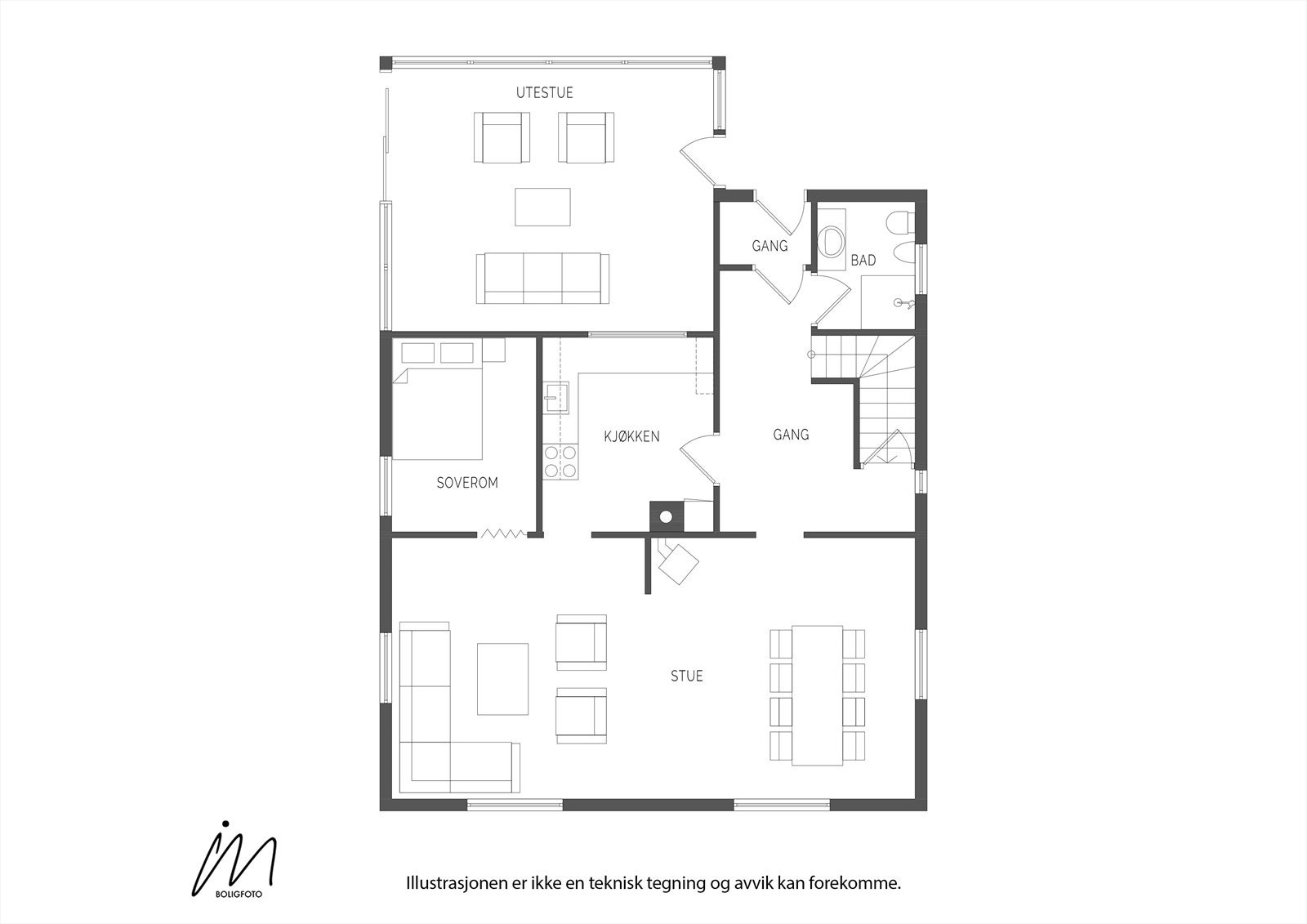 2D planskisse - 1.etg. Galleribilde