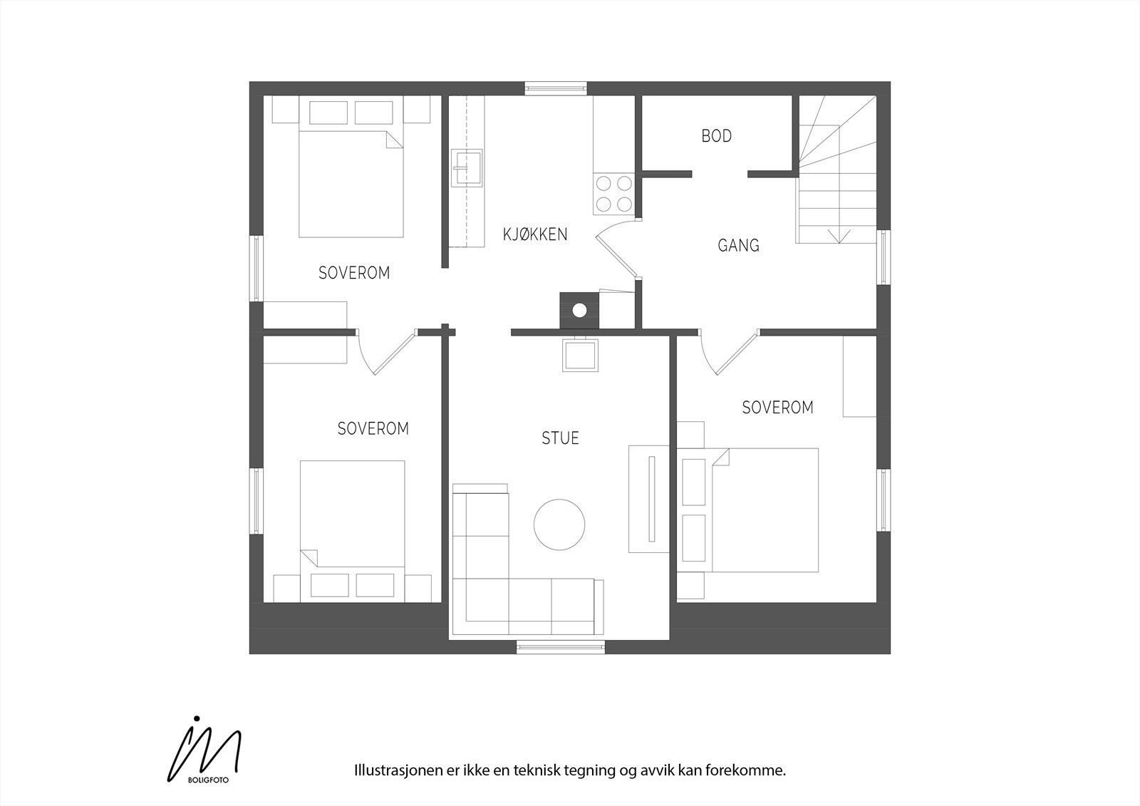 2D planskisse - 2.etg. Galleribilde