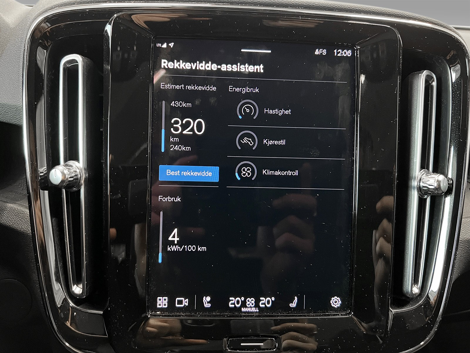 Rekkevidde-assistent for å optimalisere rekkevidden.