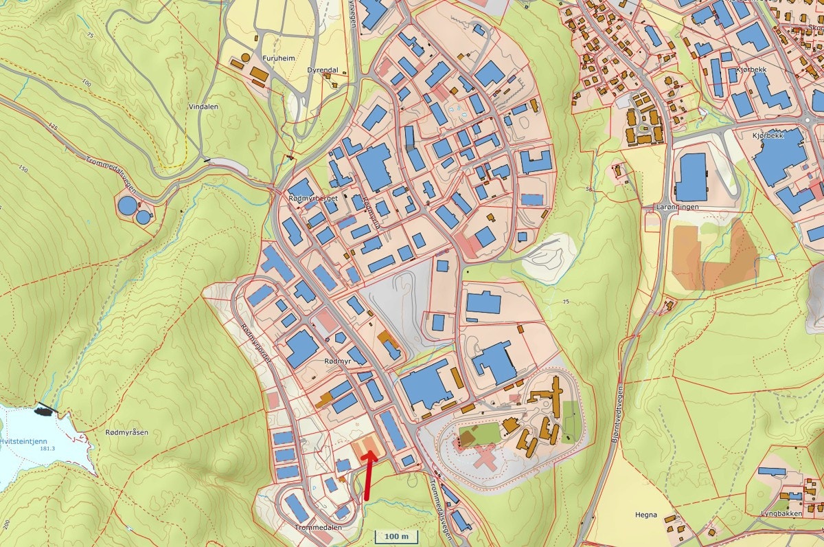 kartutsnitt skien kommune Galleribilde