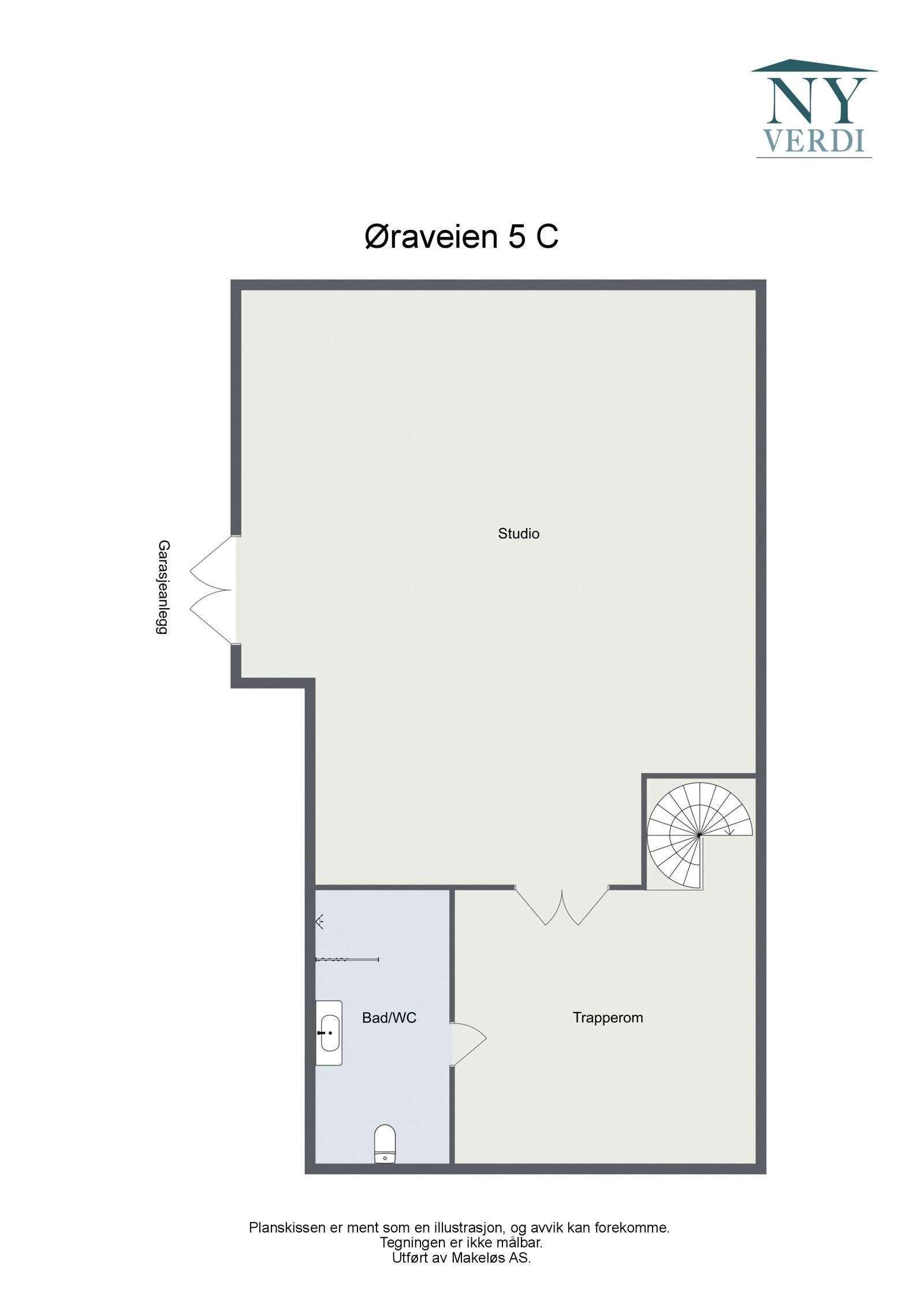 Øraveien 5 C - 2 - 2D Floor Plan Galleribilde