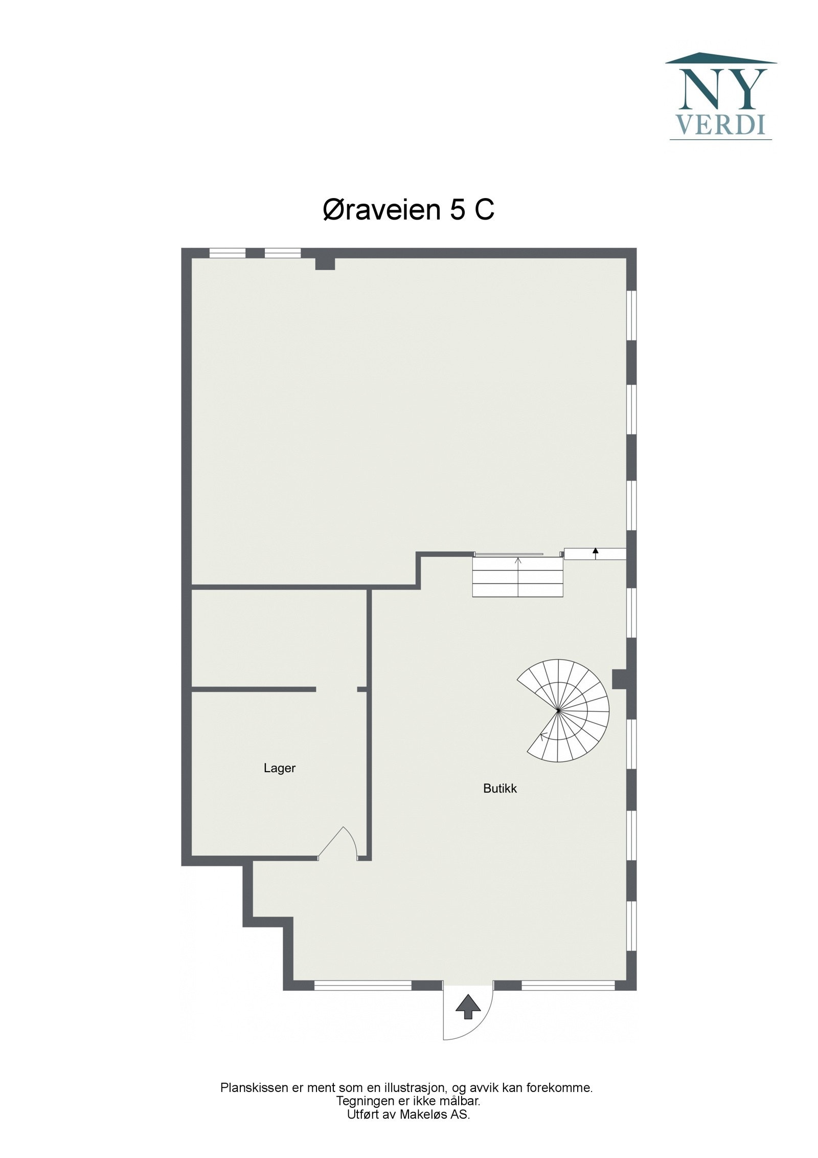 Øraveien 5 C - 1 - 2D Floor Plan Galleribilde