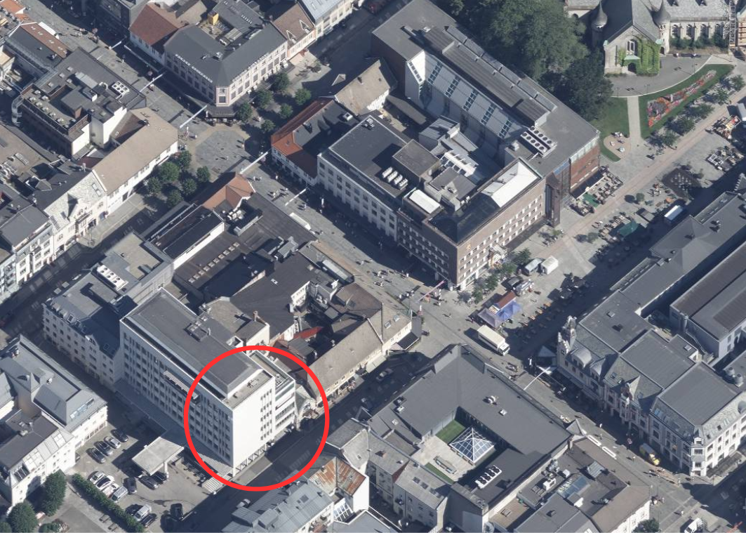 Beliggenhet i Kvadraturen. Galleribilde